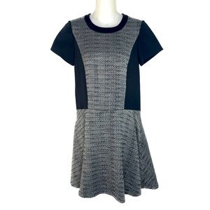 Madewell Black Crew Neck Short Sleeve Dress Sz 0 Bin B